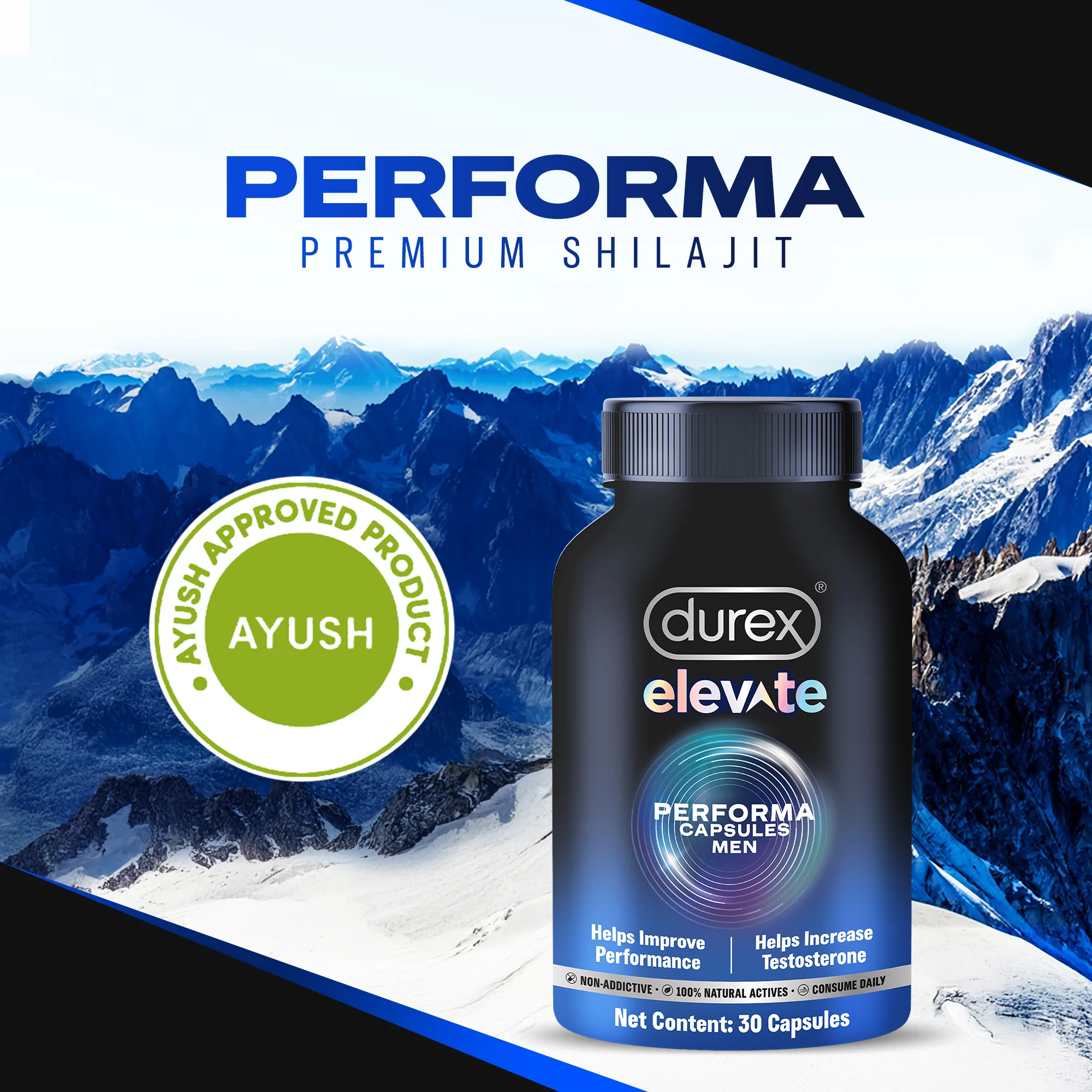 Durex Elevate Performa For Men with Shilajit & Ashwagandha KSM-66 - Pack of 2 - Image 9